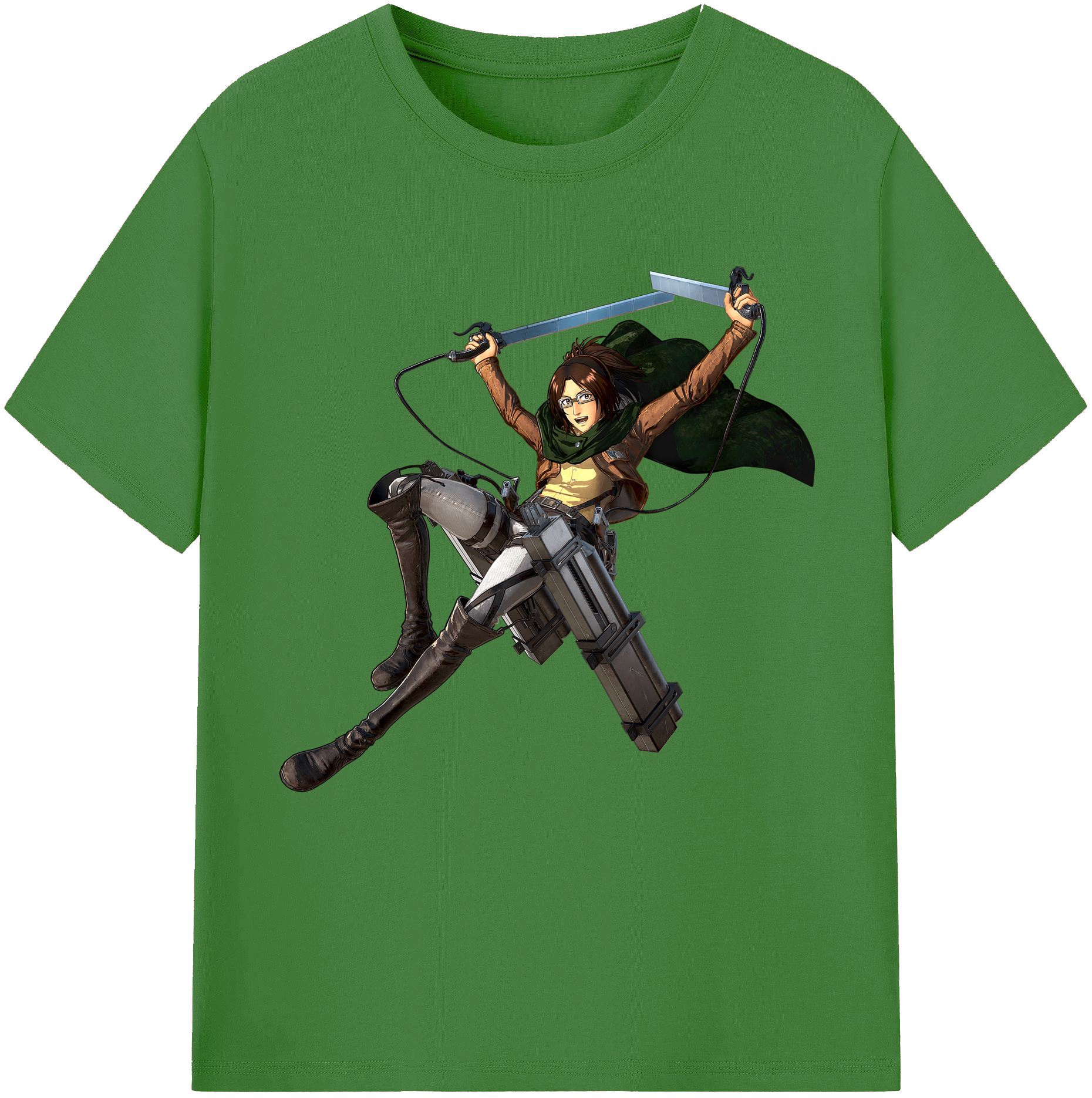 （画像用） 進撃の巨人 ハンジ·ゾエ Attack on Titan Hanji Zoe レディースカジュアルプリントTシャツ（綿100％）